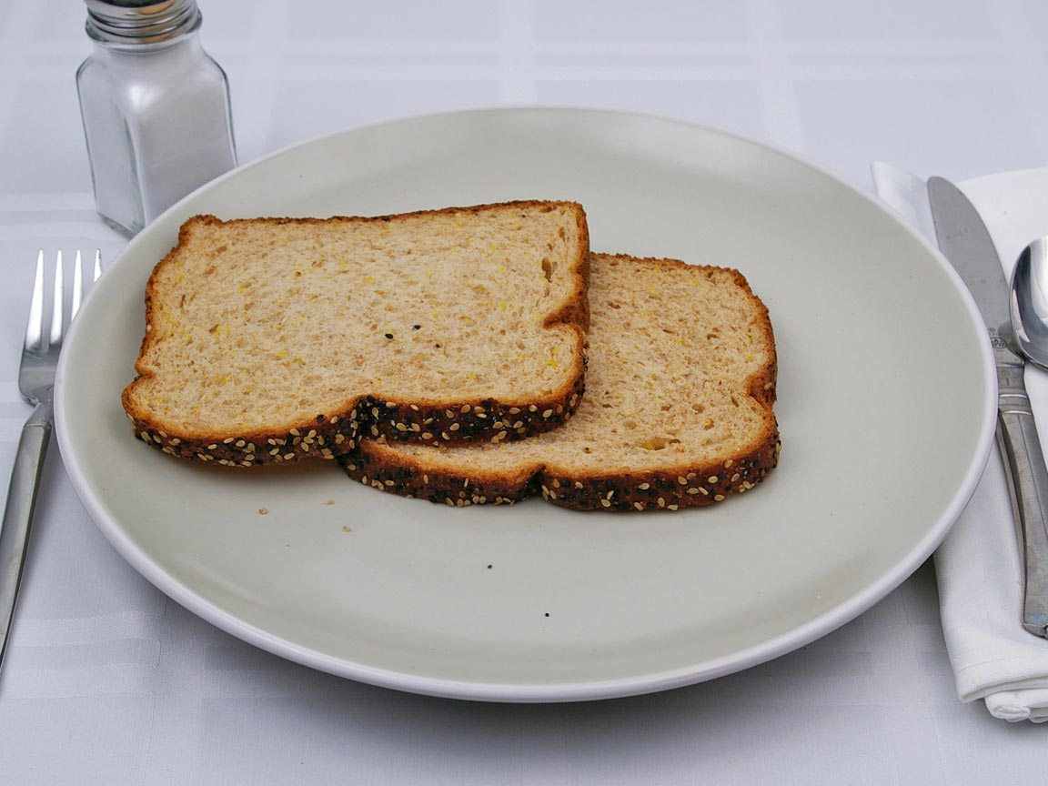 Calories in 2 slice(s) of Double Fiber Bread - Avg