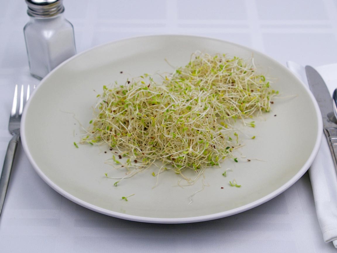 Calories in 42 grams of Alfalfa Sprouts