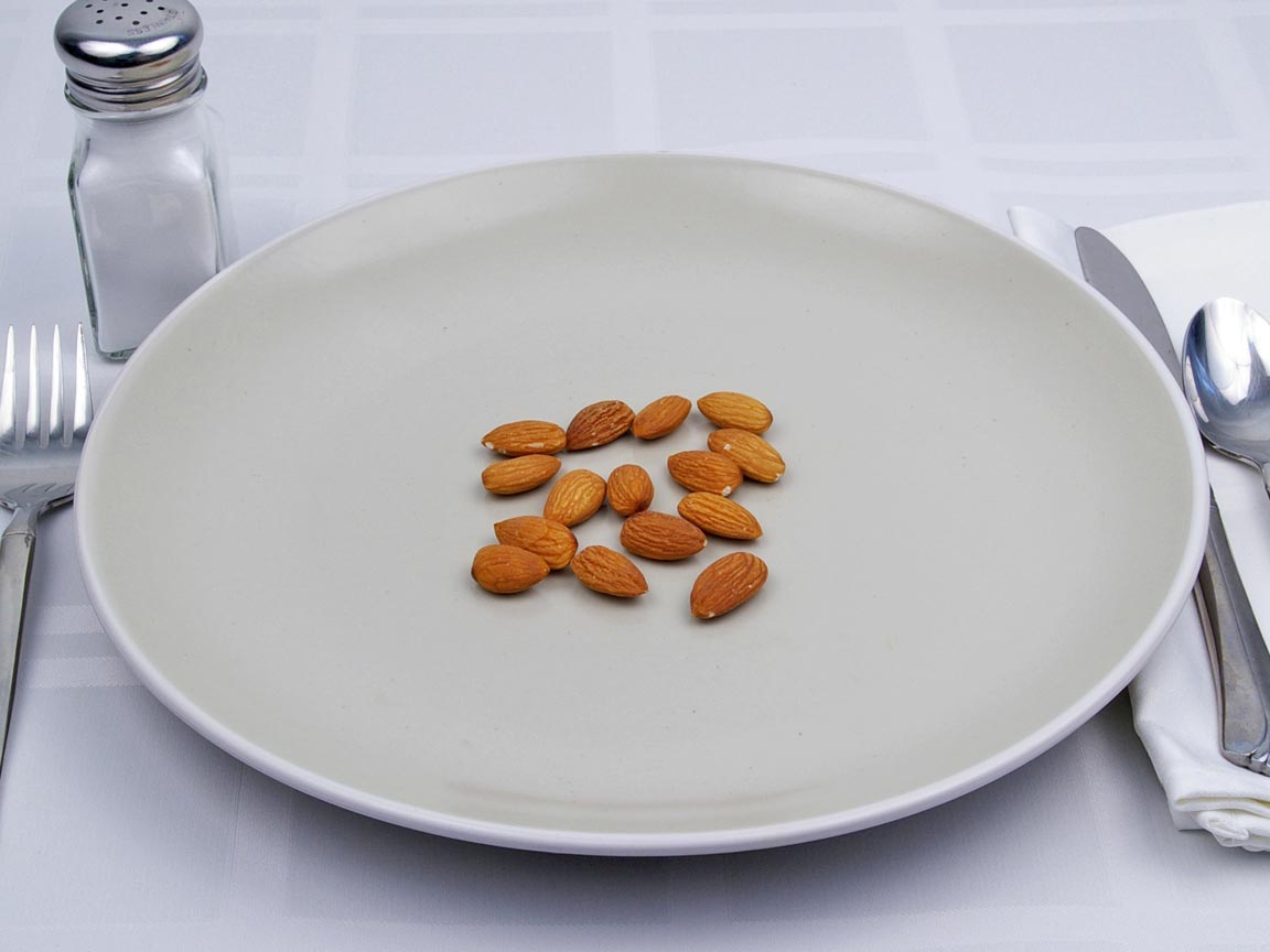 Calories in 21 grams of Almonds - Roasted