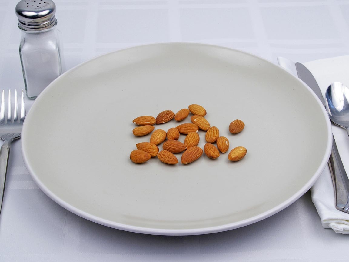 Calories in 28 grams of Almonds - Roasted