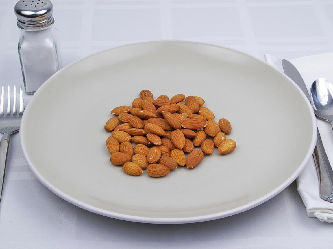 Calories in 85 grams of Almonds - Roasted