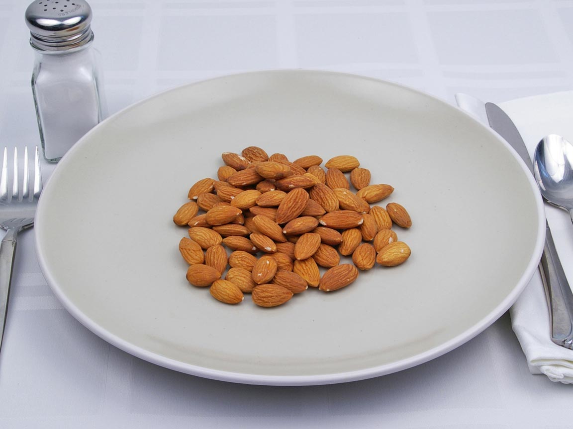 Calories in 106 grams of Almonds - Roasted