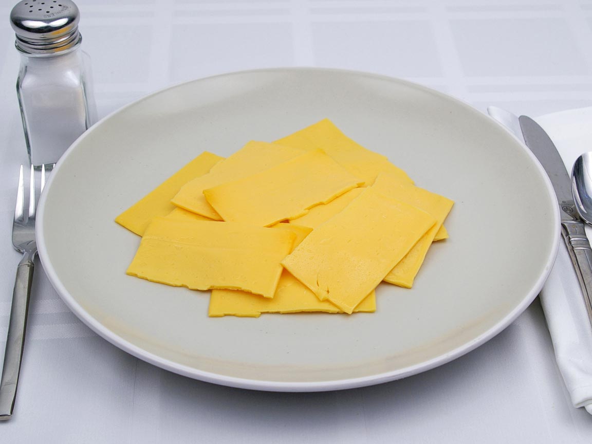 Calories in 6.5 slice(s) of American Cheese - Singles