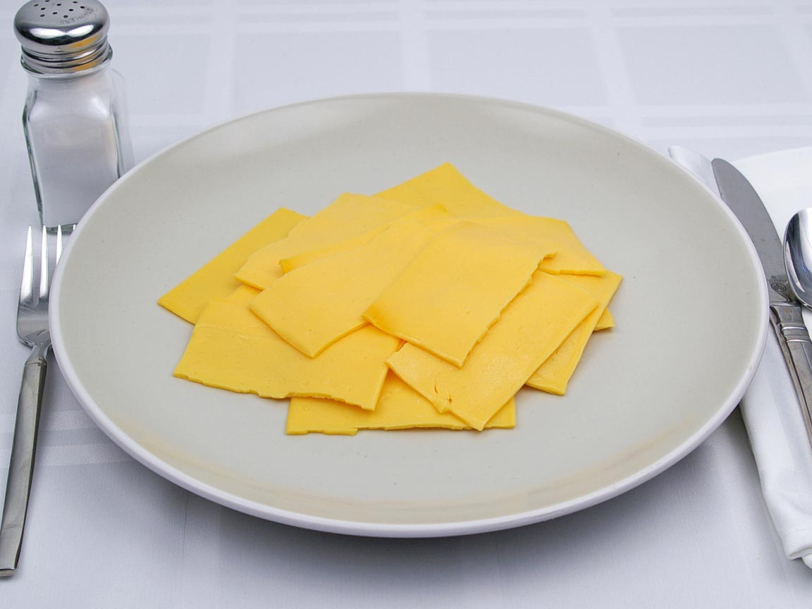Calories in 8 slice(s) of American Cheese - 2% Singles