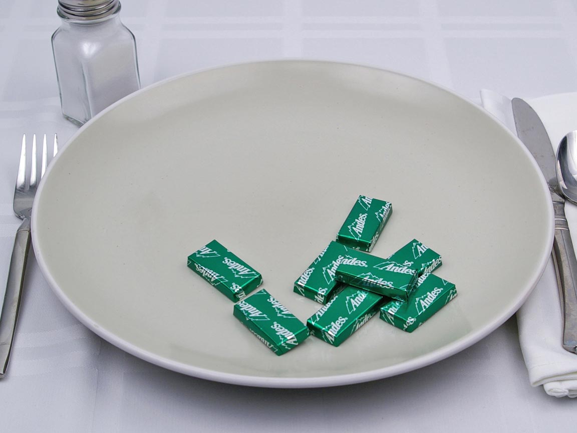 Calories in 8 mint(s) of Andes Mint