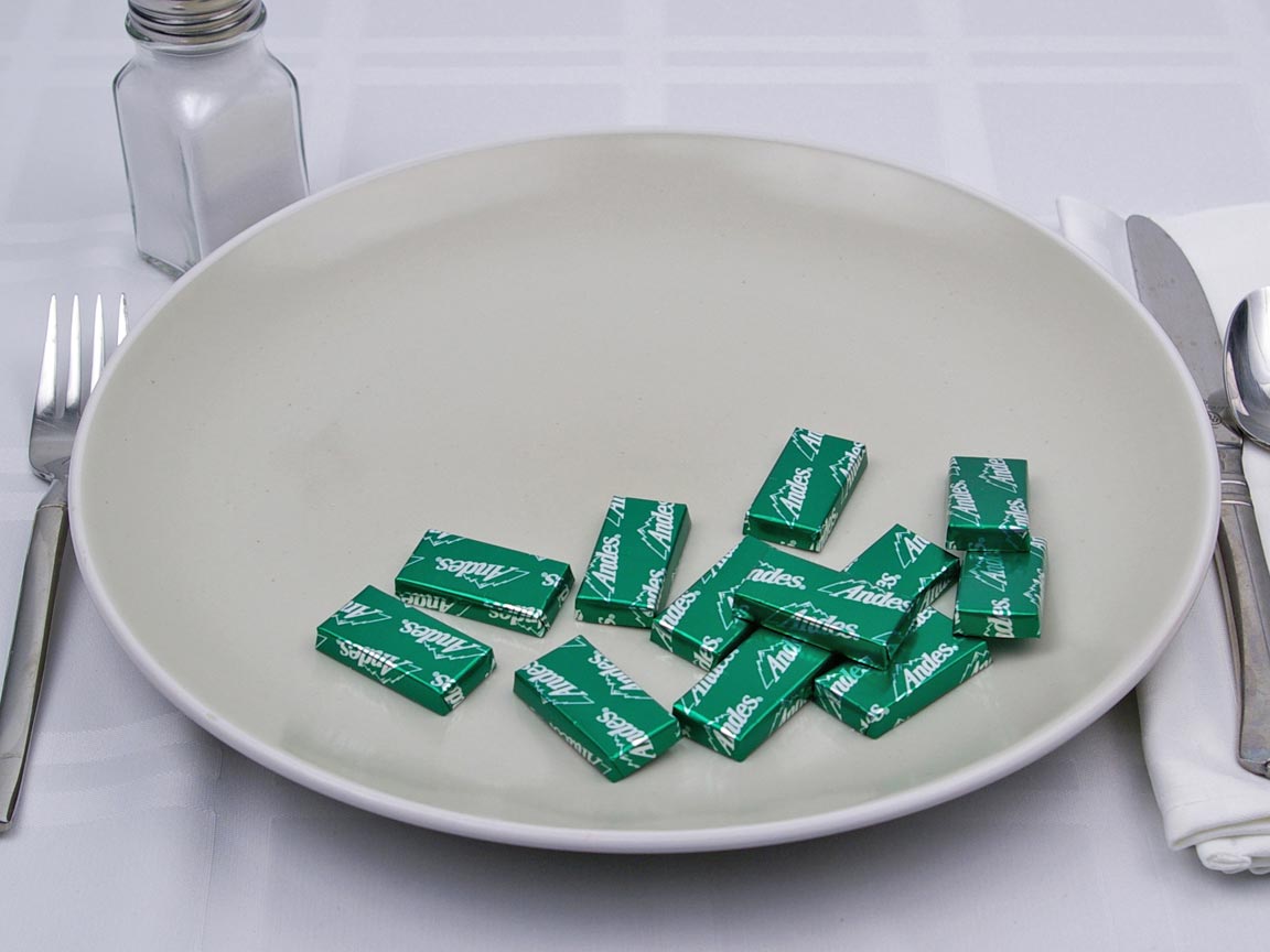 Calories in 12 mint(s) of Andes Mint