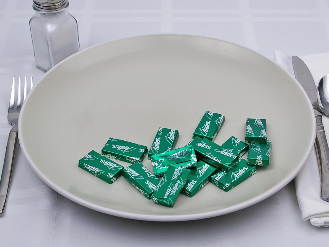 Calories in 14 mint(s) of Andes Mint