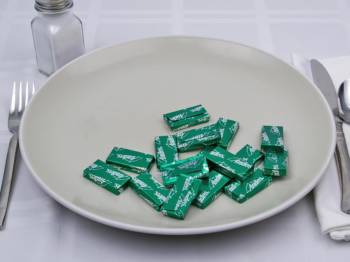 Calories in 16 mint(s) of Andes Mint