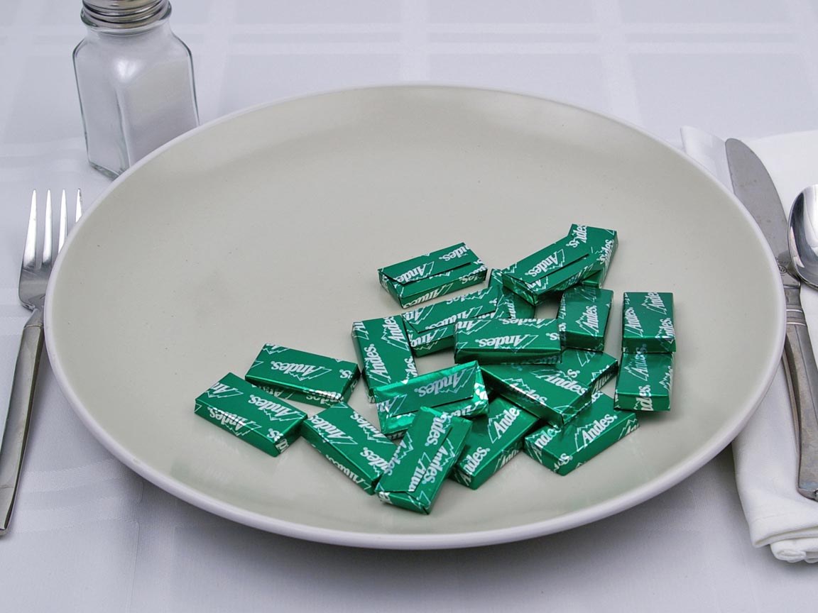 Calories in 20 mint(s) of Andes Mint