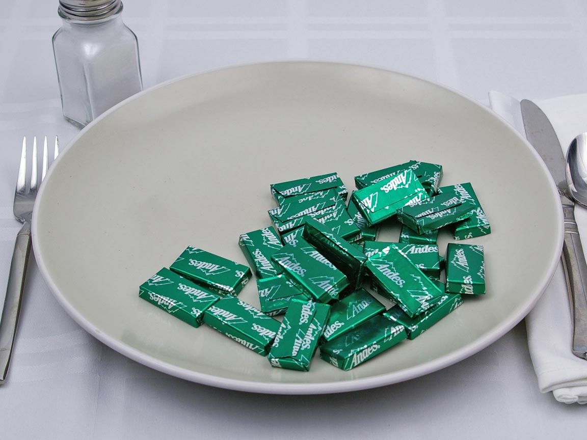 Calories in 26 mint(s) of Andes Mint