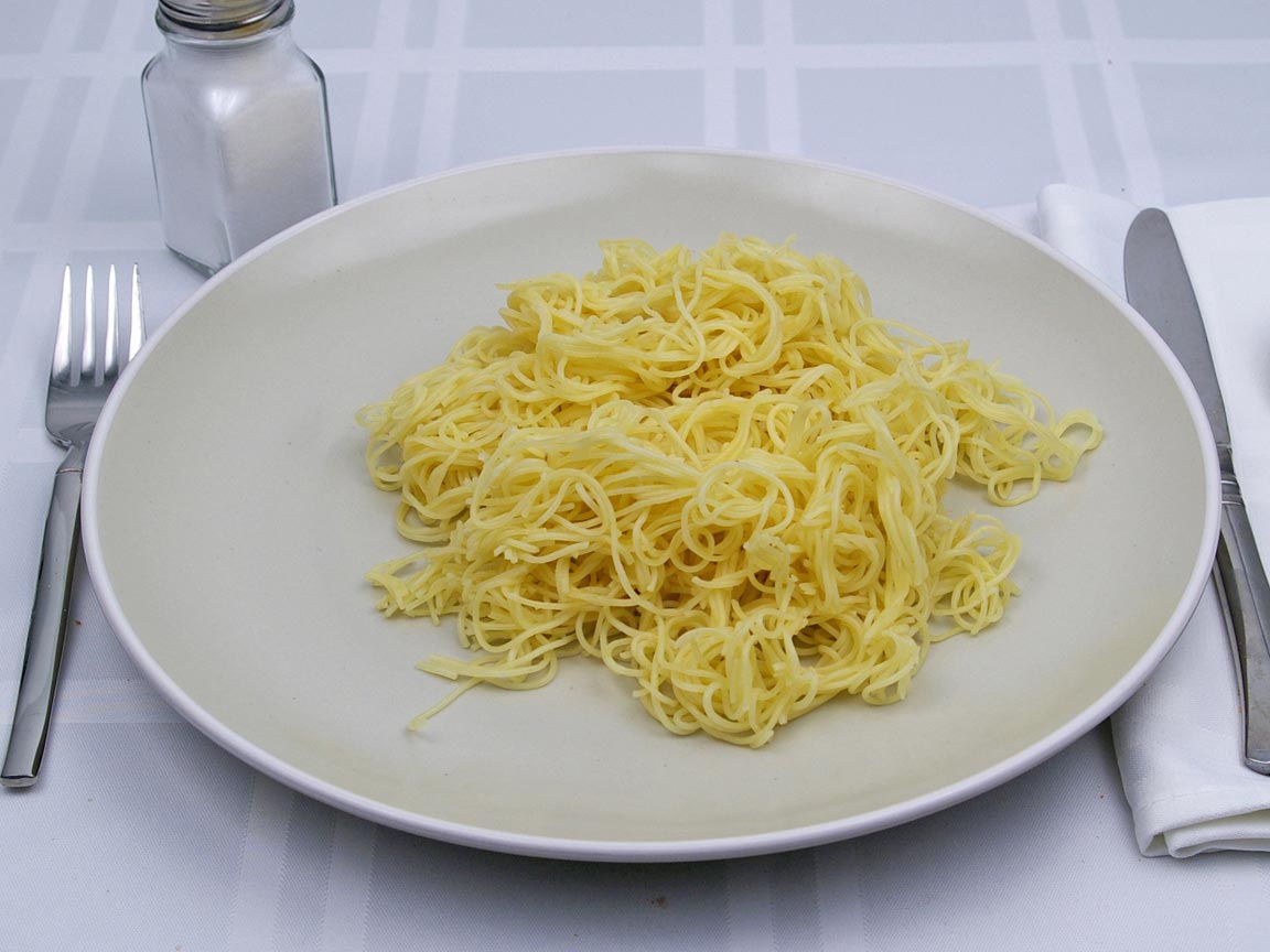 Calories in 340 grams of Angel Hair Pasta - Plate.