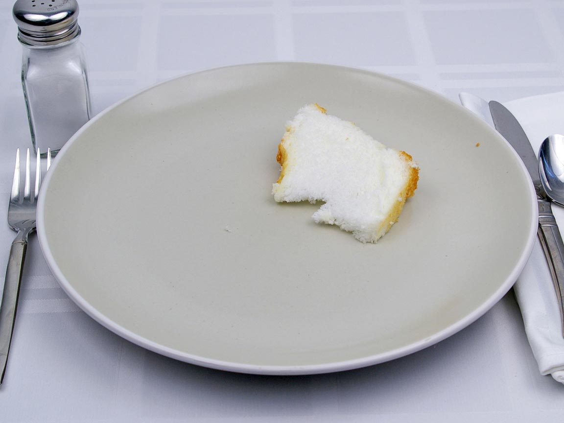 Calories in 0.5 piece(s) of Angel Food Cake - Avg