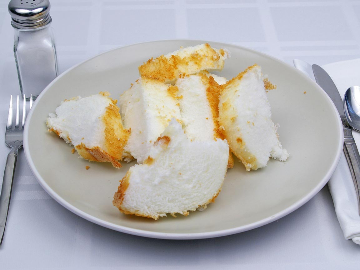 Calories in 3.5 piece(s) of Angel Food Cake - Avg