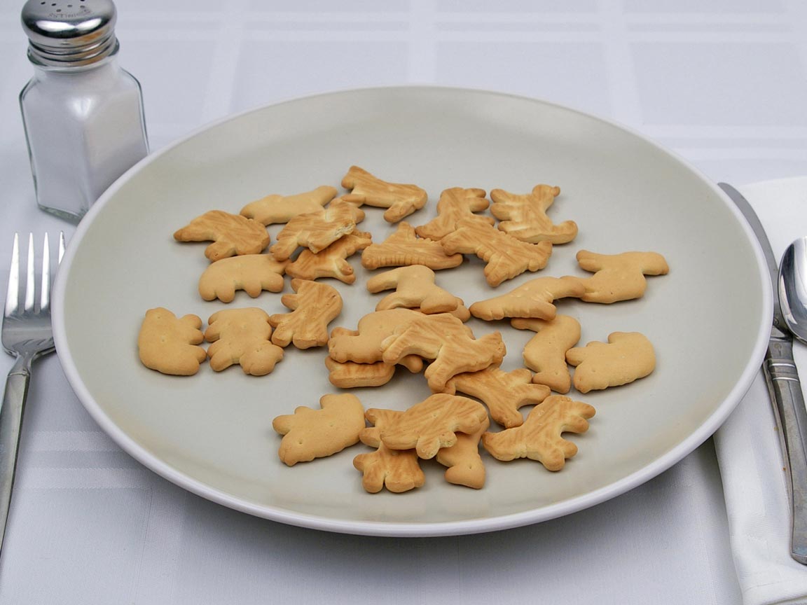 Calories in 28 cookie(s) of Animal Crackers Cookie