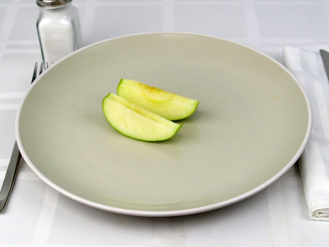Calories in 0.25 apple(s) of Apple - Green