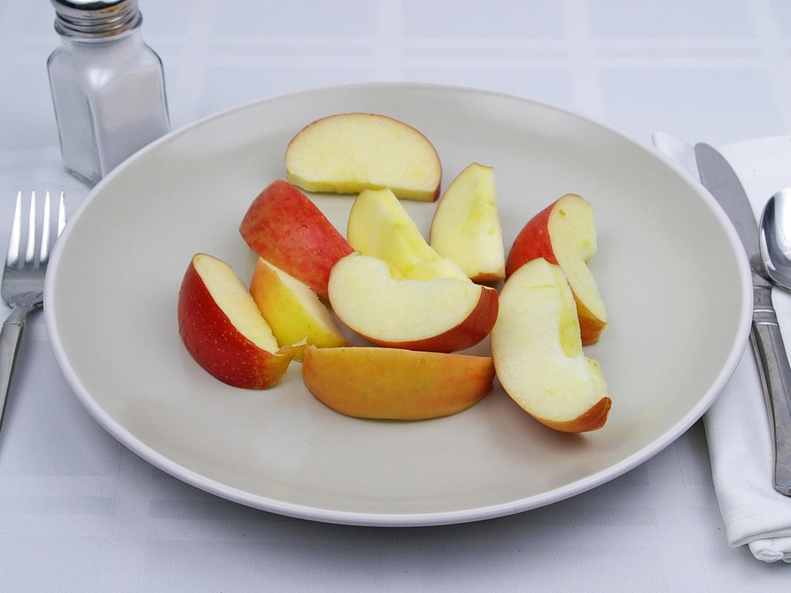 Calories in 1.25 fruit(s) of Apples - Fuji