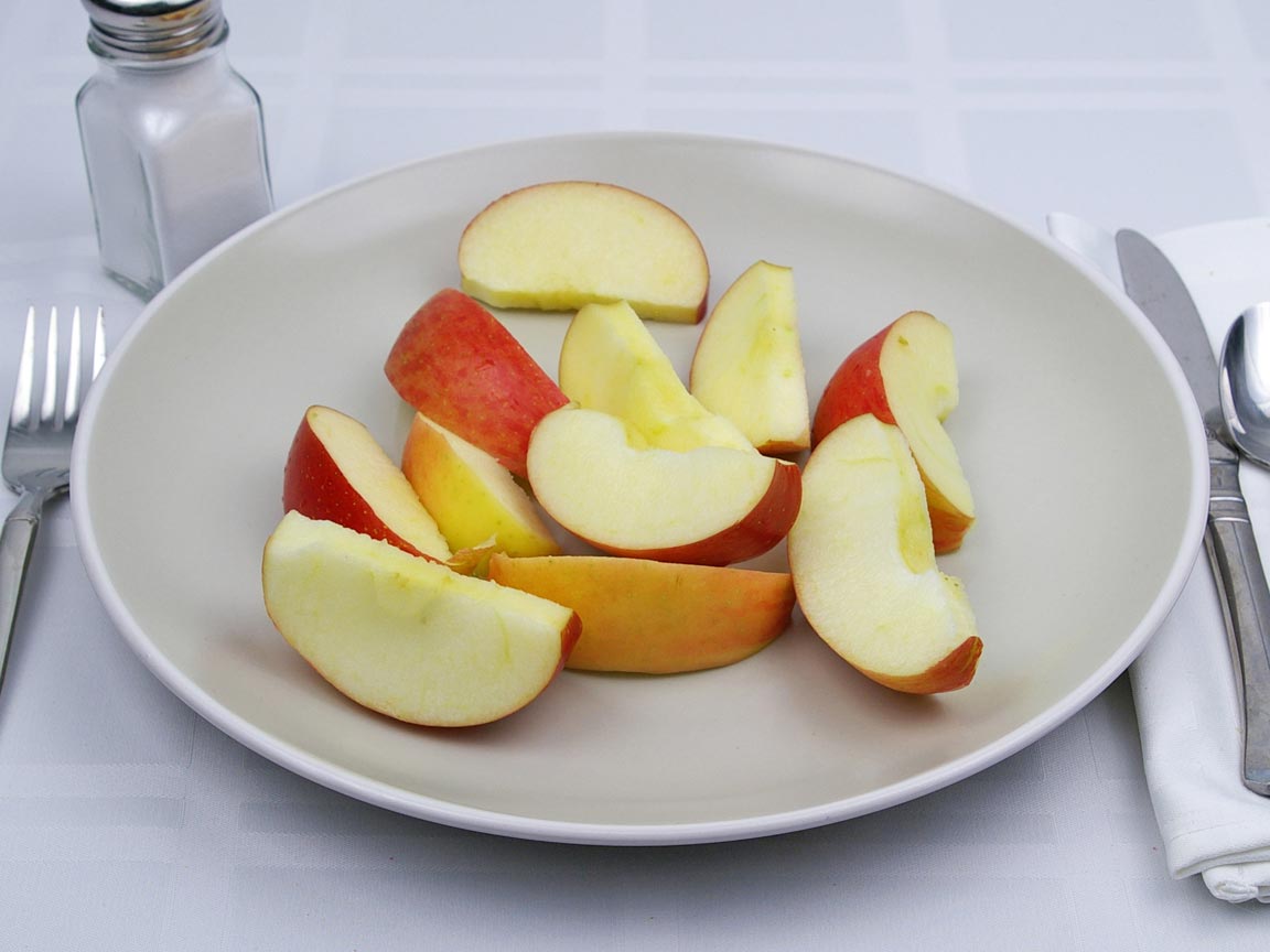 Calories in 1.38 fruit(s) of Apples - Fuji