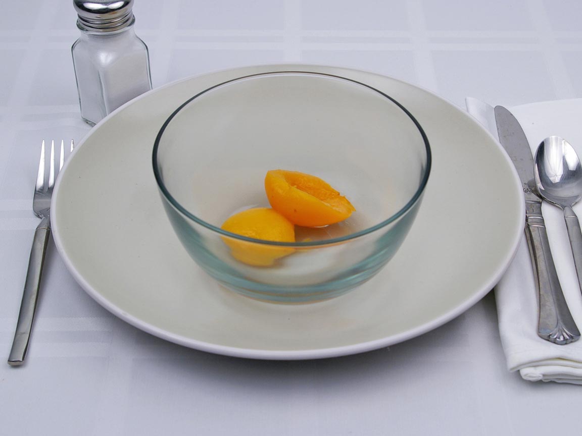 Calories in 0.35 cup(s) of Apricots in Water