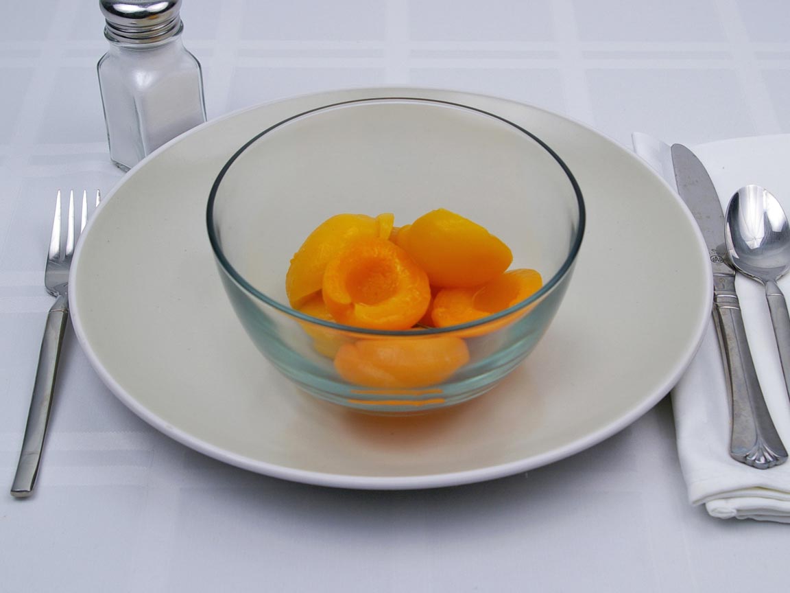 Calories in 1.15 cup(s) of Apricots in Heavy Syrup