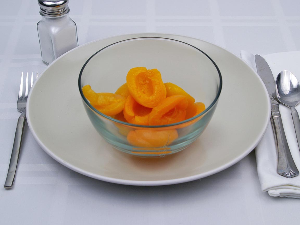 Calories in 1.75 cup(s) of Apricots in Water