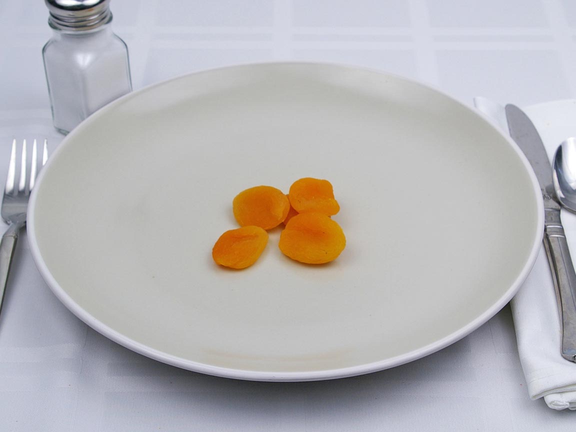 Calories in 5 piece(s) of Apricot - Dried