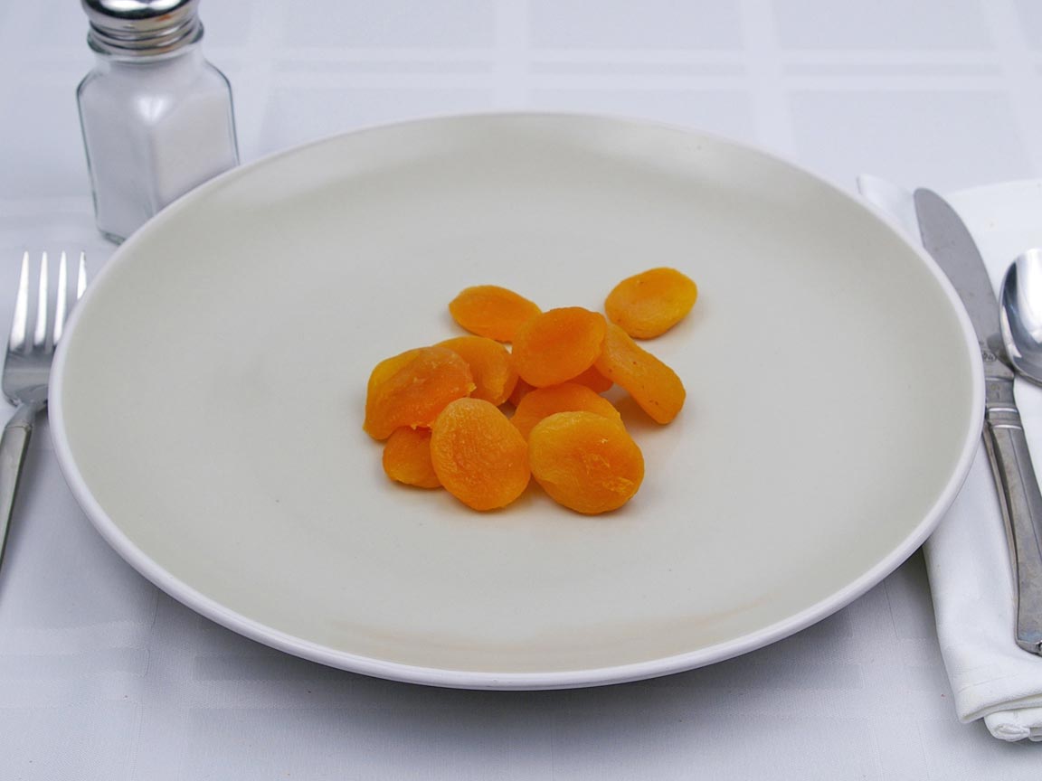 Calories in 12 piece(s) of Apricot - Dried