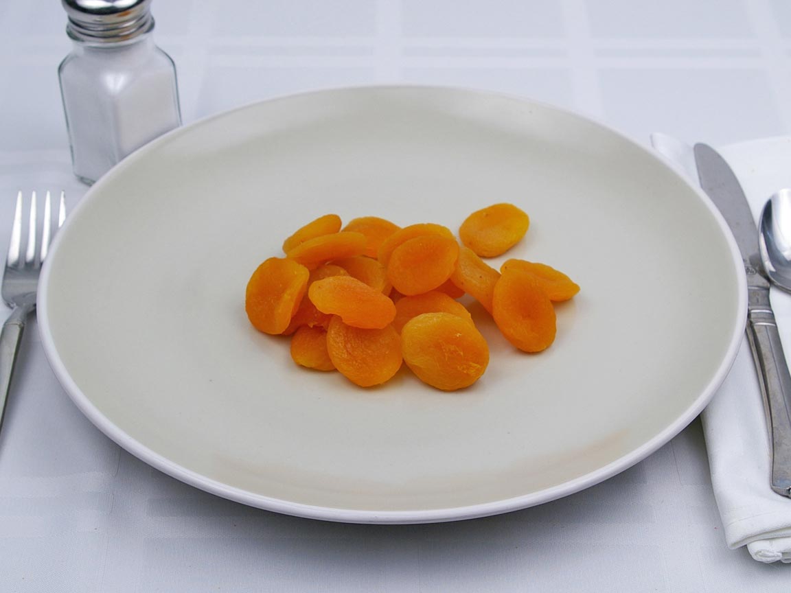 Calories in 19 piece(s) of Apricot - Dried- No Added Sugar