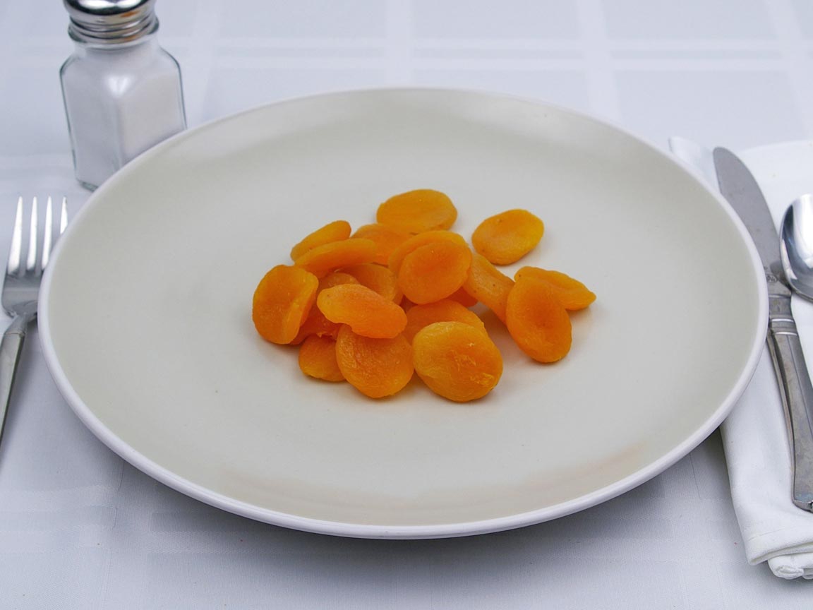 Calories in 20 piece(s) of Apricot - Dried