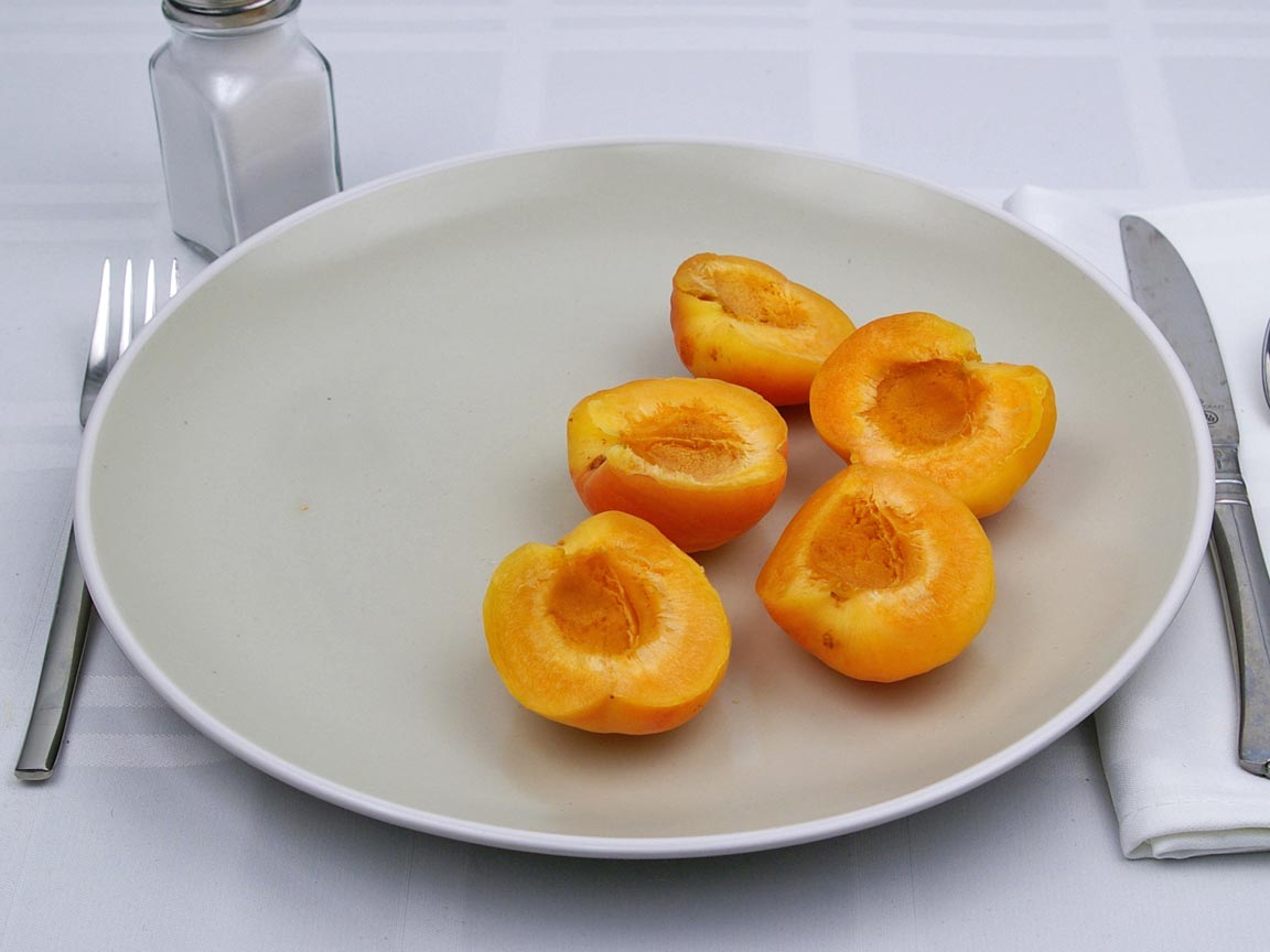 Calories in 2.5 fruit(s) of Apricots