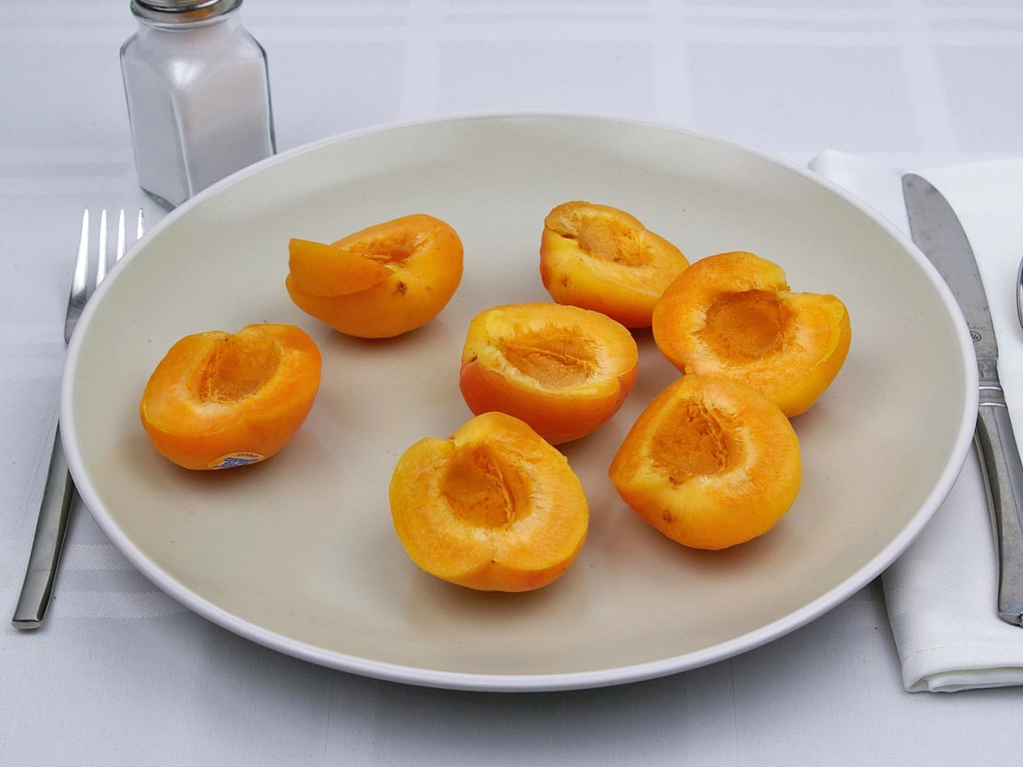 Calories in 3.5 fruit(s) of Apricots