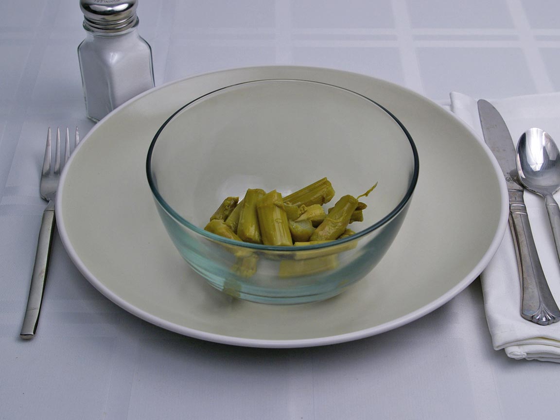 Calories in 0.5 cup(s) of Asparagus - Canned