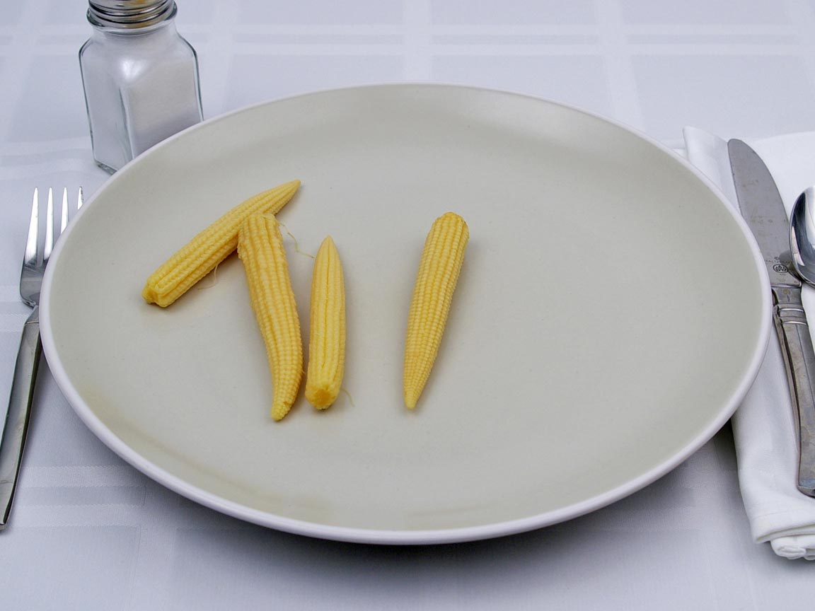 Calories in 4 piece(s) of Baby Corn - Canned