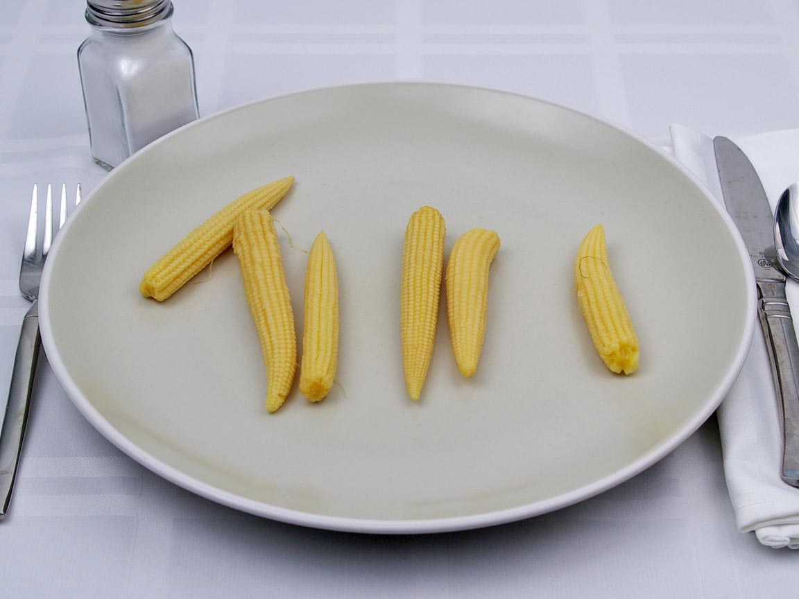 Calories in 6 piece(s) of Baby Corn - Canned