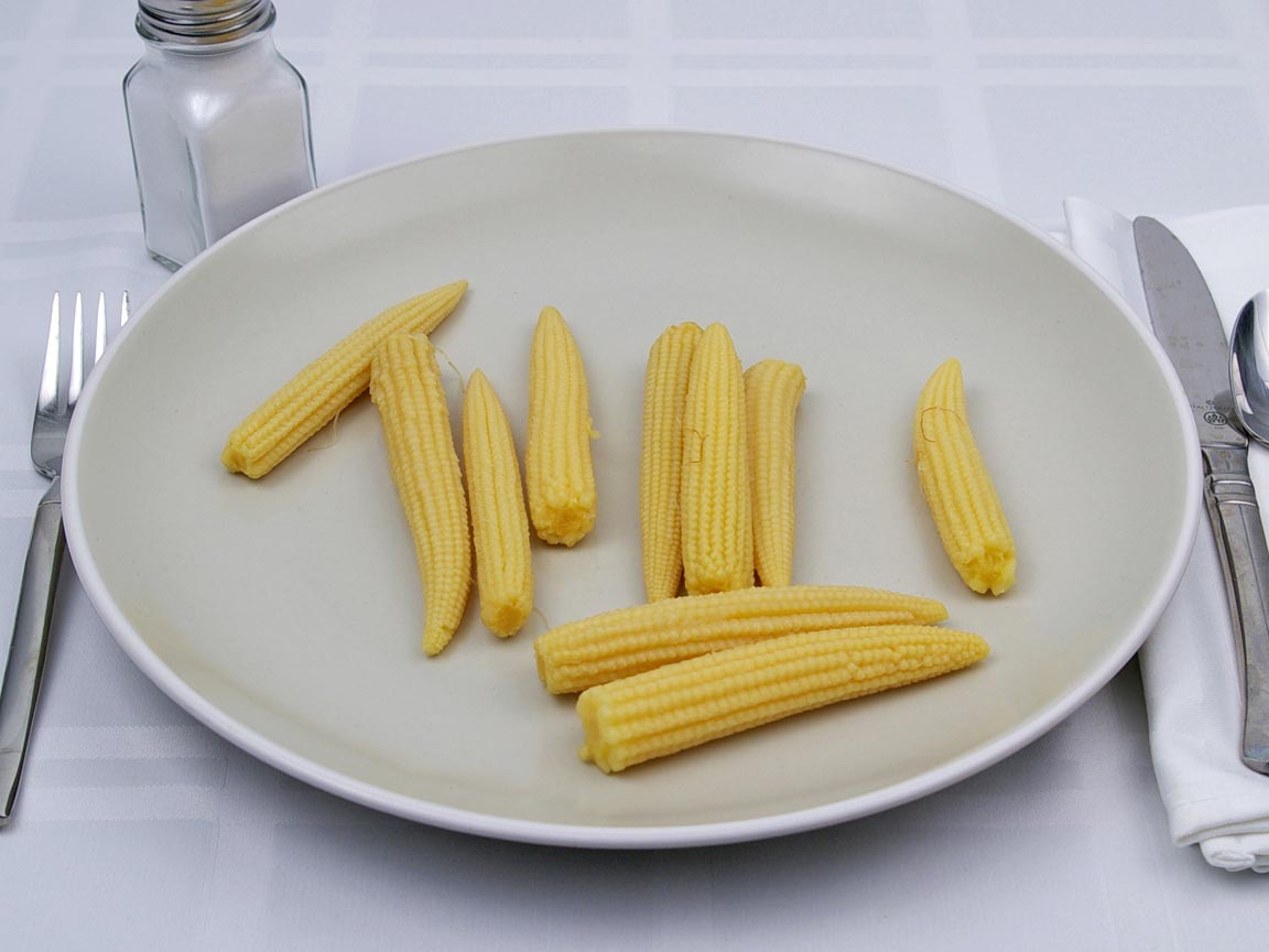 Calories in 10 piece(s) of Baby Corn - Canned