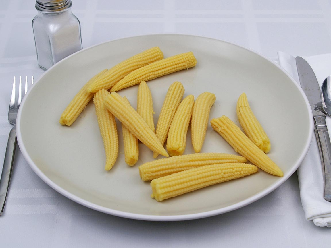 Calories in 14 piece(s) of Baby Corn - Canned