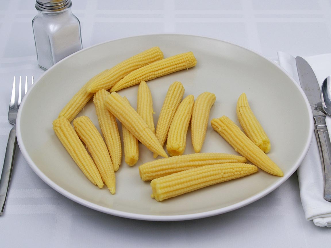 Calories in 16 piece(s) of Baby Corn - Canned