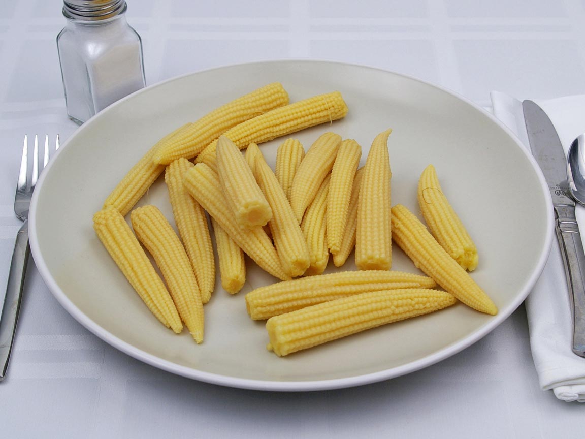 Calories in 22 piece(s) of Baby Corn - Canned