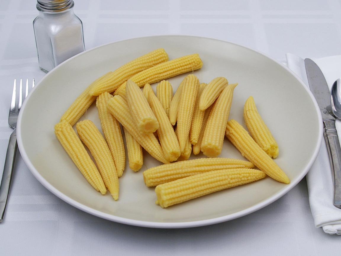 Calories in 24 piece(s) of Baby Corn - Canned