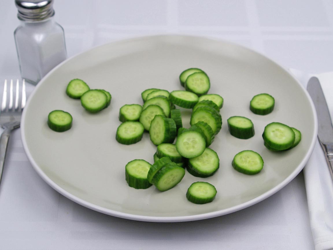 Calories in 141 grams of Cucumber - Baby