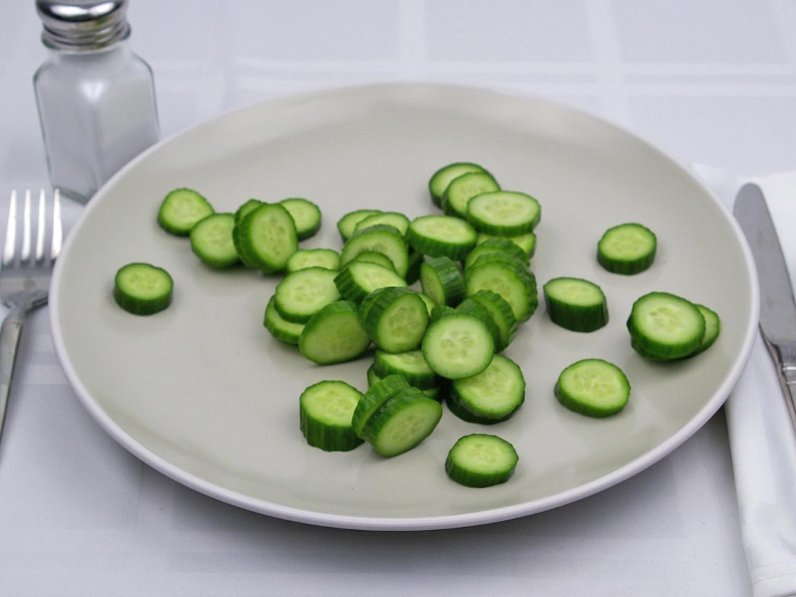 Calories in 170 grams of Cucumber - Baby