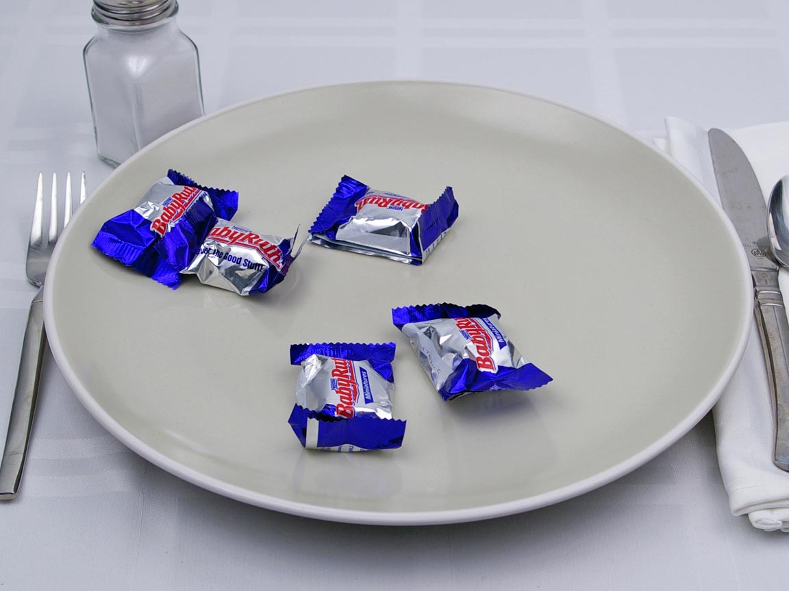 Calories in 5 piece(s) of Baby Ruth Mini