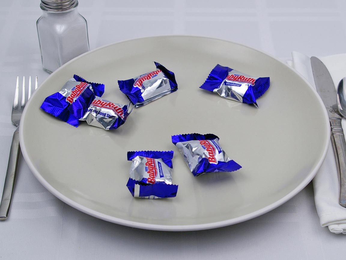 Calories in 6 piece(s) of Baby Ruth Mini