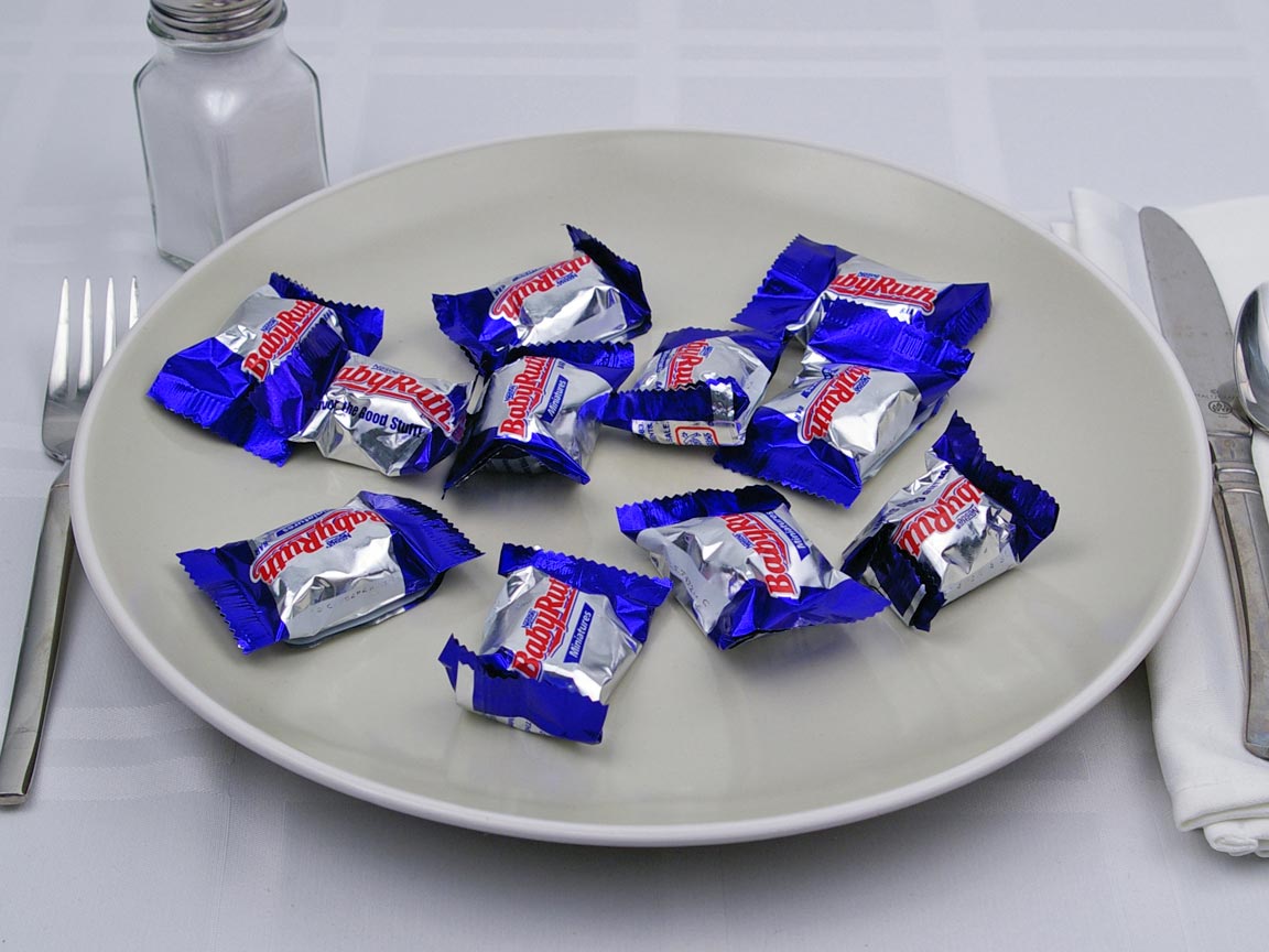 Calories in 11 piece(s) of Baby Ruth Mini