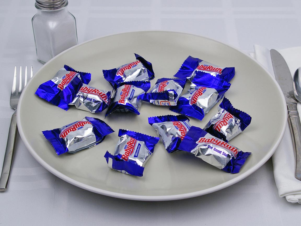 Calories in 12 piece(s) of Baby Ruth Mini