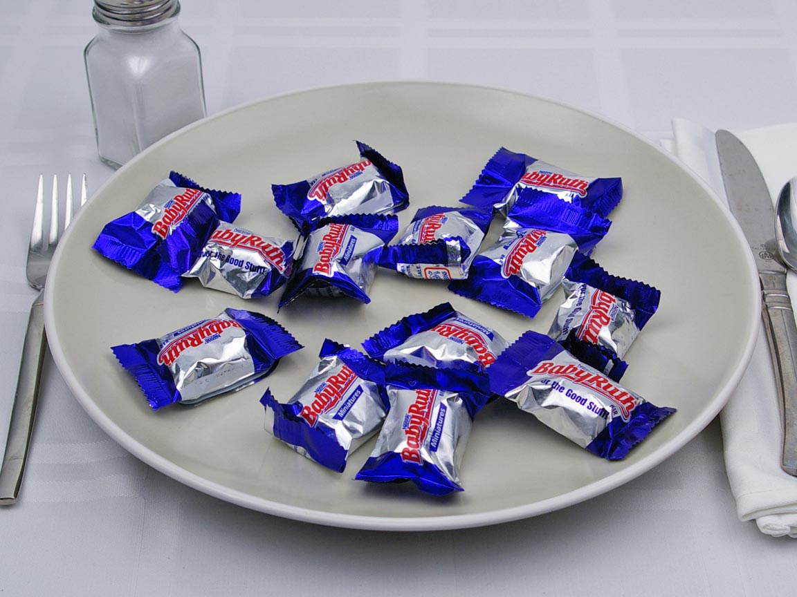 Calories in 13 piece(s) of Baby Ruth Mini
