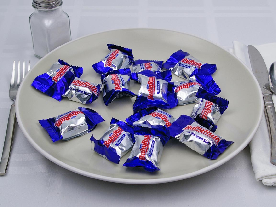 Calories in 14 piece(s) of Baby Ruth Mini