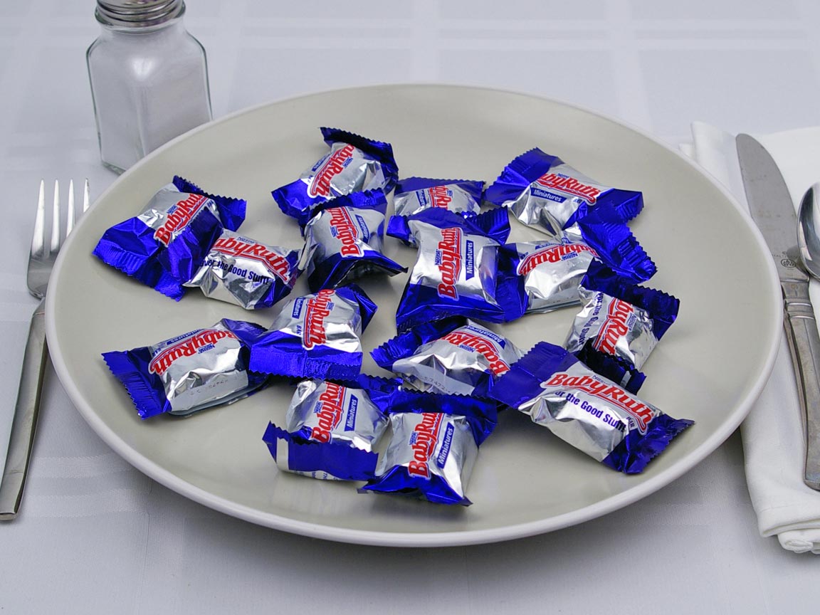 Calories in 15 piece(s) of Baby Ruth Mini