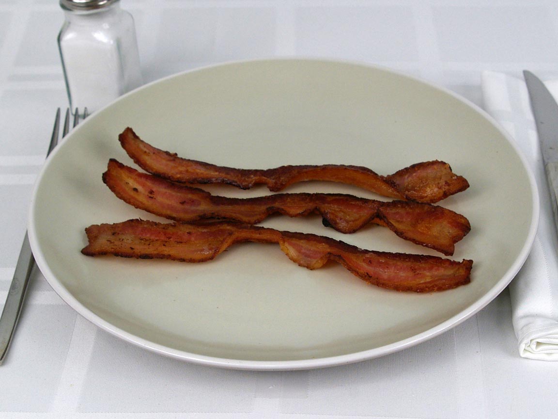 Calories in 3 piece(s) of Bacon - Thick Cut