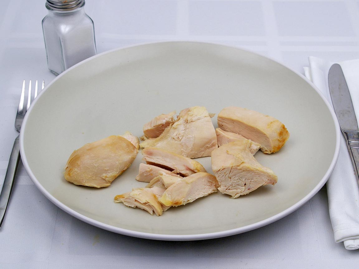 Calories in 0.83 breast of Chicken - Baked - Breast - Skinless