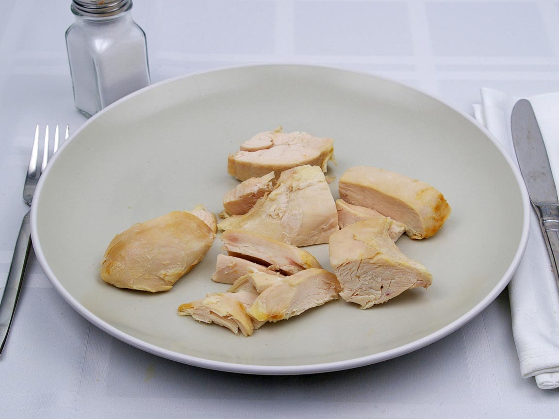 Calories in 1 breast of Chicken - Baked - Breast - Skinless